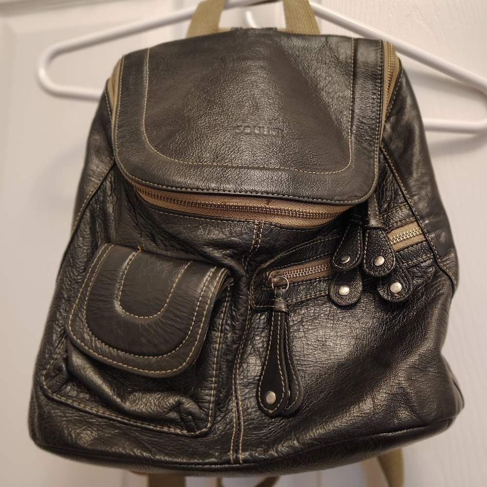 Womens SOULIER Brown Leather Backpack